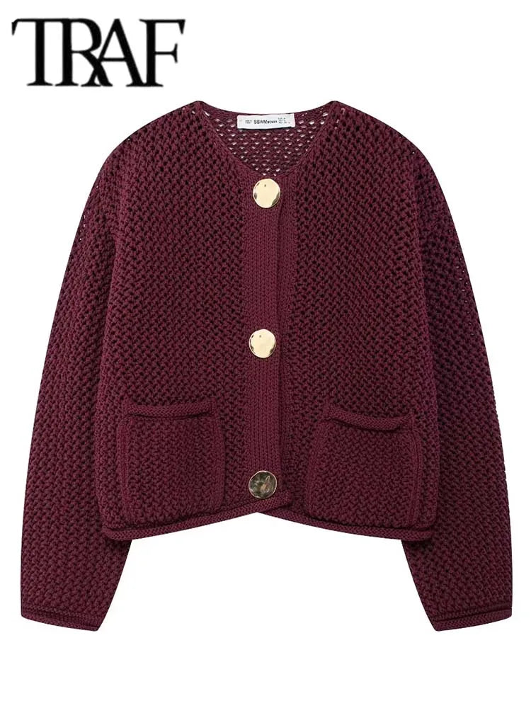 Autumn Winter Knitted Cardigans For Women Casual Button Long Sleeve Female Sweater 2024 Fashion Loose Lady Cardigans Coat