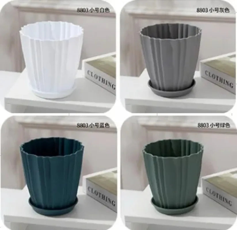 Flower Pots Artificial Succulent Plants Series Plastic Decorative Collection Nursery Pots Living Room Balcony Plants Bonsai Pot