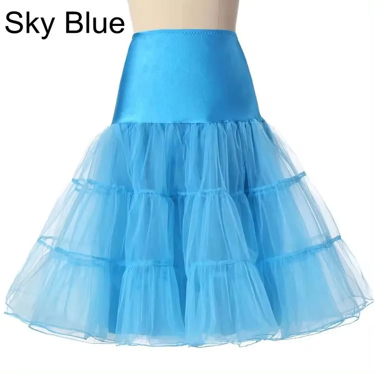 Fast Shipping Free 50s Cosplay Petticoat Rockabilly Dress Crinoline for Woman Wedding Bridal Underskirt Rockabilly Tutu