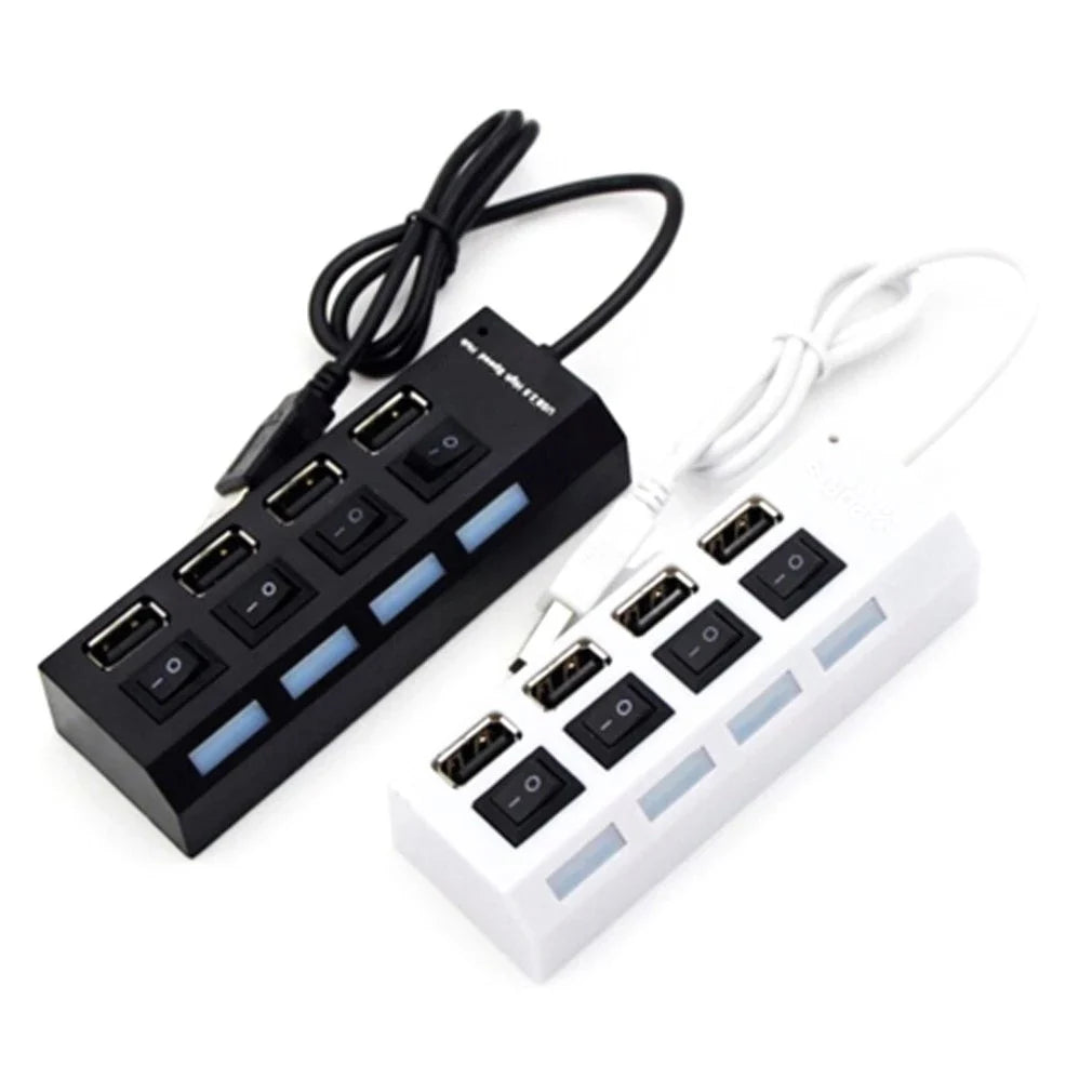 4-Port Usb 2.0 Hub One Drag Four Splitter Hub Plug And Play Mini Small Socket Hub /Usb 4-Port Splitter