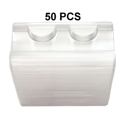 10/500pcs wholesale plastic clear lash tray mink lashes holder eyelash trays for eyelash packaging box package case bulk vendors