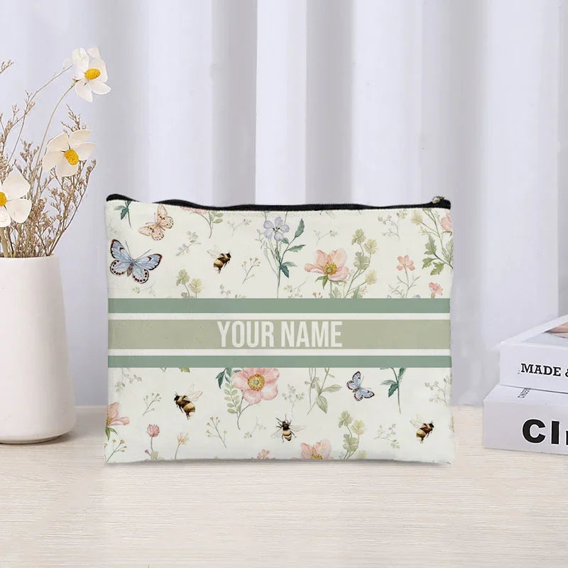 Custom Cosmetic Bag Trendy Women Handbag Luxury Wedding Bridesmaid Gift Name Purse Brand Side Bag for Ladies Travel Toilet Pouch