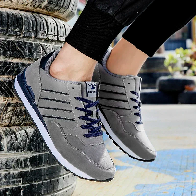 Breathable Sneakers Men Sport Running Shoes Women Light Athletic Shoes Leather Men Casual Flats Trail Walking Shoe Plus Size 45