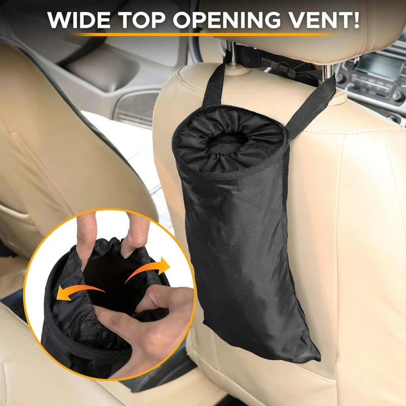 Car Seat Back Trash Holder Hang Litter Bag Garbage Storage Rubbish Container Oxford Cloth Car Waste Bins Cleaning Tools 1/2pcs