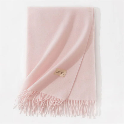 Cashmere Scarves for Women 2024 Winter Shawls Warm Wraps Lady Pashmina Solid Print Blanket Scarf Neck Headband Hijabs Stoles