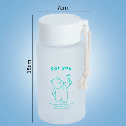 Small Daisy Frosted Plastic Mug, Portable Transparent Travel Tea Cup, Cute BPA-Free Water Bottle for Outdoor Use