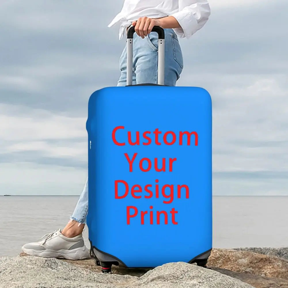 Custom Personalized Custom Photo Logo Luggage Cover Cute Customized DIY Print Suitcase Protector Covers Suit For 18-32 inch