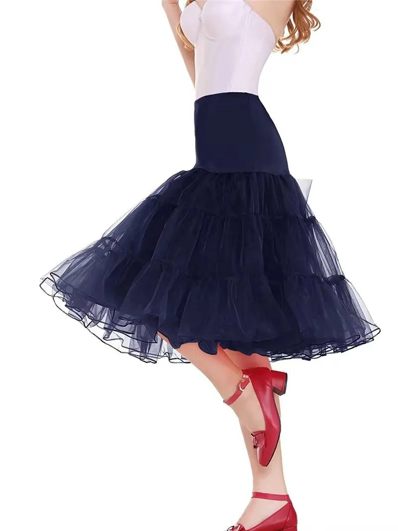 Fast Shipping Free 50s Cosplay Petticoat Rockabilly Dress Crinoline for Woman Wedding Bridal Underskirt Rockabilly Tutu