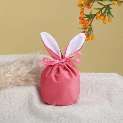 Easter Candy Bag Chocolate Bags Cloth Pouch Cute Bunny Gift Packing Bags Ears Design Birthday Wedding Party Jewelry Organizer