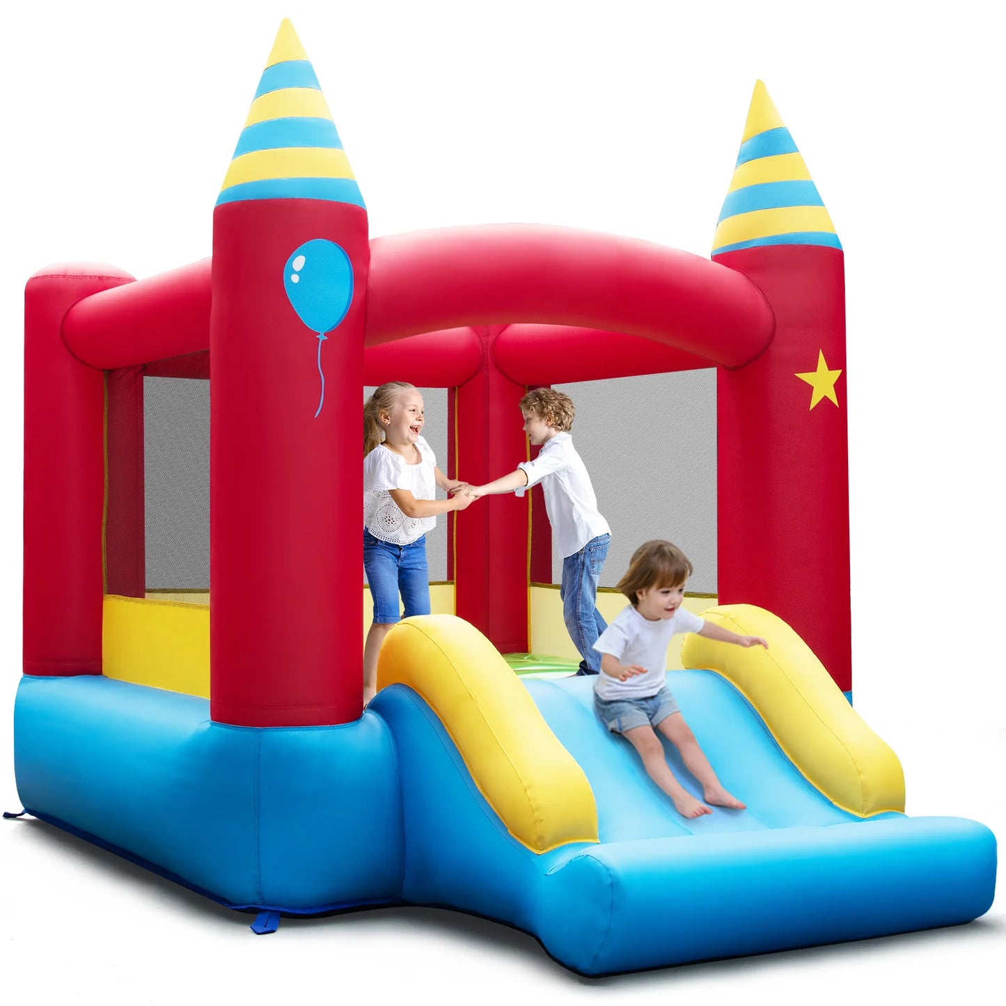 Inflatable Bounce Castle Kids Jumping Bouncer Indoor Outdoor Blower Excluded