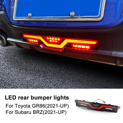 For Toyota GR86 Subaru BRZ 2021 2022 2023 2024 For USDM & JDM Rear Bumper Running Dynamic Signal Reflector Pilot Fog Brake Light