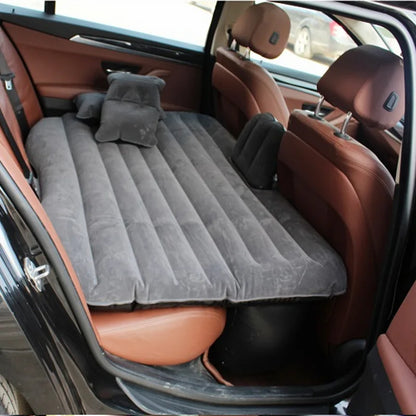 Car Travel Bed Camping Inflatable Sofa Automotive Air Mattress Rear Seat Rest Cushion Rest Sleeping pad With pump Accessories