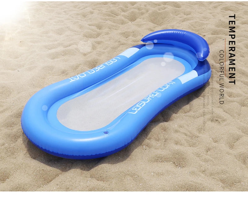 Outdoor Foldable Water Hammock, Inflatable Floating Swimming Pool Mattress, Party Lounge Bed, Beach Sports Recliner, Recreation