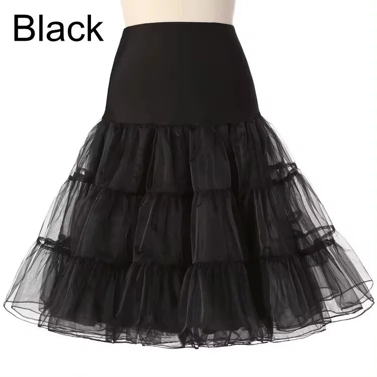 Fast Shipping Free 50s Cosplay Petticoat Rockabilly Dress Crinoline for Woman Wedding Bridal Underskirt Rockabilly Tutu