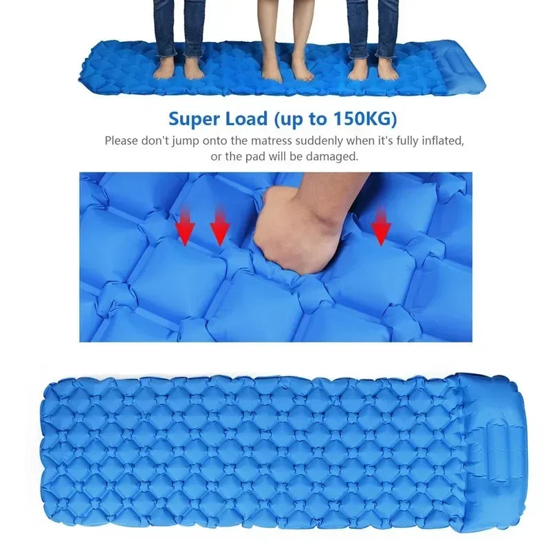 Sleeping Pad Ultralight Inflatable Sleeping Pad for Camping,Ultralight Waterproof Sleeping Mat W/Pillow Hammock Mate air sofa