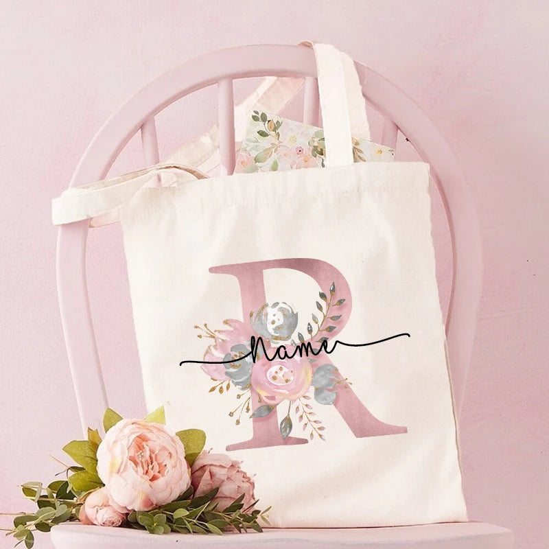 Personalized Bridesmaid Tote Bags Maid of Honor Custom Name  Handbag Bridal Bachelorette Party Gifts Bride Wedding Shoulder Bag