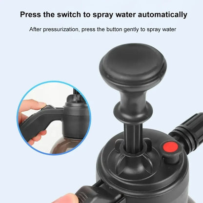 New Air Pressure Car Wash Foam Spray Can Handheld 2L Car Family Watering Can Fan High Pressure Transparent Foam Type