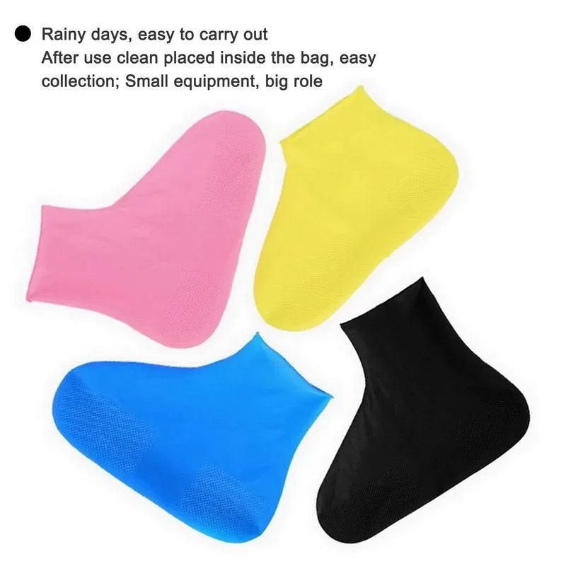 Reusable Non-slip Rain Boots Waterproof Shoes Covers Rubber Rain Boot Covers for Outdoor Use Gear Household Merchandises Home