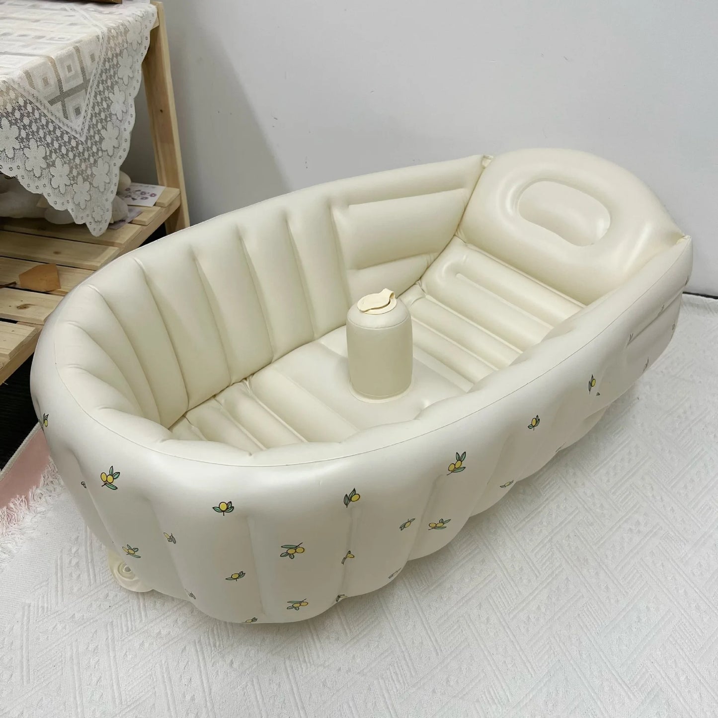 90x55x30cm Portable Inflatable Swimming Pool Thickened Round Foldable Petal Pool Household Baby Bathing Pool Baby Tubs