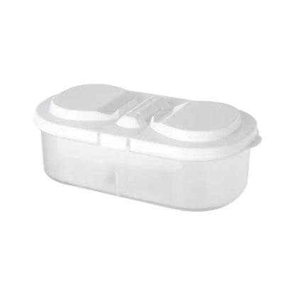 Double Compartment Covered Kitchen Food Grain Sealed Tank Multifunctional Kitchen Refrigerator Plastic Storage Box