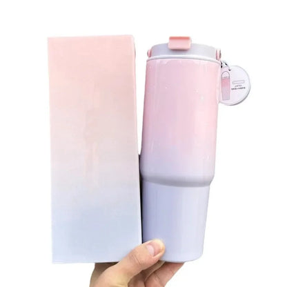 Hot Sale Large Capacity Vacuum Thickened Progressive Color Cup Stainless Steel Thermos Cup Water Cup Portable Accompanying