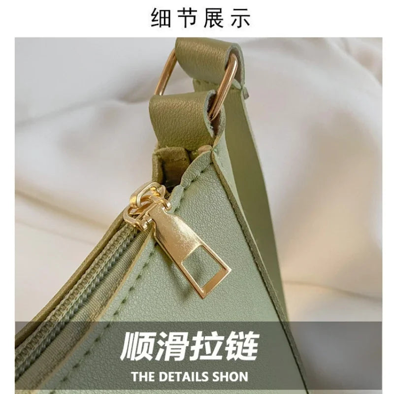 Women's Handbag Solid Shoulder Bag Casual PU Leather Square Bag Female Handbag Daily Underarm Bag Gilrs Shopping Purse bolsa