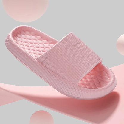 Eva Thick Platform Cloud Slippers Women Soft Sole Pillow Slides 2024 Summer Beach Sandals Woman Non Slip Bathroom Home Shoes