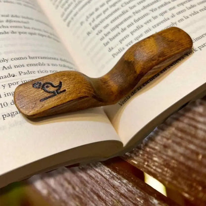 Wooden Thumb Bookmark One Hand Reading Thumb Book Support Book Page Holder Book Lovers Fast Reading Aids Tools Gifts