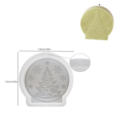 DIY Christmas Crystal Ball Silicone Mold Handmade Aroma Candles Plaster Molds Christmas Tree Snowman Elk Decoration Mould