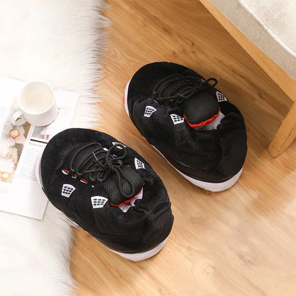 Unisex Winter Warm Home Slippers Women/Men One Size Sneakers Lady Indoor Cotton Shoes Woman House Floor Sliders Ladies Slippers