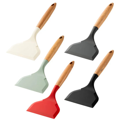 Silicone Spatula Cooking Utensils Beef Meat Egg Kitchen Scraper Wide Pizza Cooking Tools Shovel Non-stick Spatula Kitchenware