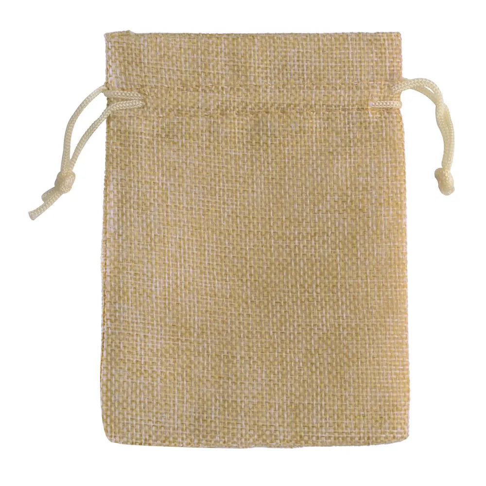 10pcs 10x14cm Natural Burlap Cotton Linen Bag Christmas Candy Gifts Packaging Pouch Storage Bags