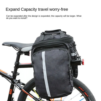 Bike Bag Waterproof Bicycle Backseat Trunk Bag Multi- Function Portable Pack Extendable Cycling Luggage Package