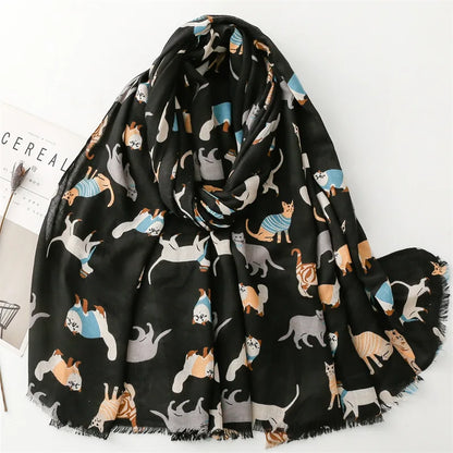 Women Lovely Cute Animal Dachsund Dog Pattern Viscose Shawls And Wraps Snood Pashmina Stole Bufandas Muslim Hijab Sjaal 180*85Cm