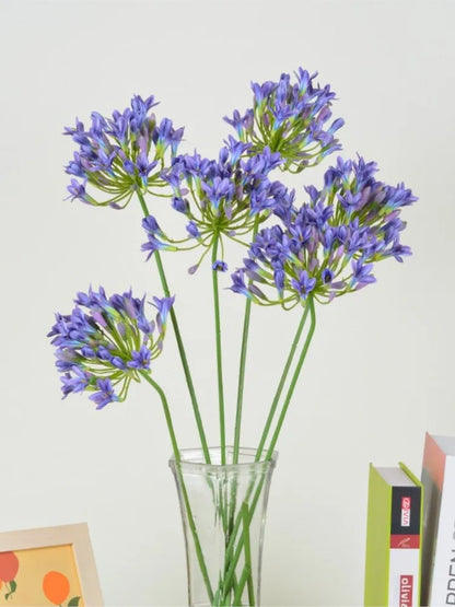 Luxury African agapanthus branch home table decoration silk artificial flowers Photo props hotel Home decor flores artificiales