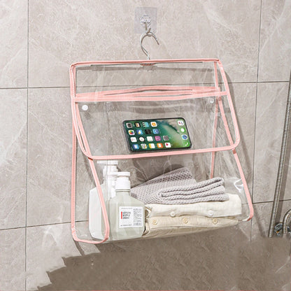 1PCS Transparent Washing Bathroom Waterproof Hanging Bag Storage Bag Student Bathroom Clothes Wall Toys Hanging Bag