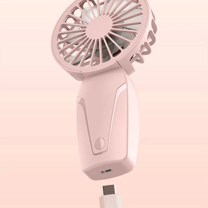 Noise Free Rechargeable Mini Fan For Silent Cooling Experience Lightweight Portable Mini Pocket Fan pink