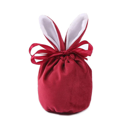 Easter Candy Bag Chocolate Bags Cloth Pouch Cute Bunny Gift Packing Bags Ears Design Birthday Wedding Party Jewelry Organizer