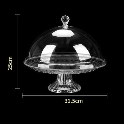 Cake Plate with Dome Serving Cookie Platter Drop Resistant Protective Dessert Storage Cake Stand for Dining Rooms