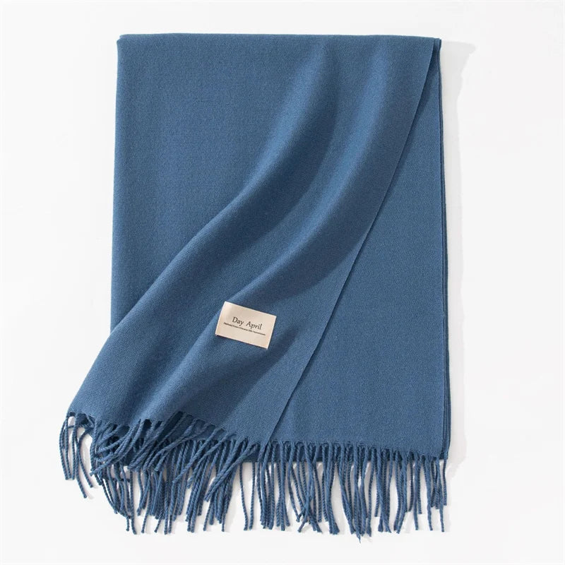 Cashmere Scarves for Women 2024 Winter Shawls Warm Wraps Lady Pashmina Solid Print Blanket Scarf Neck Headband Hijabs Stoles