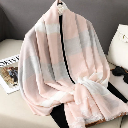 Tassel Blanket Design Thick Pashmina New Winter Warm Shawl Wrap Cashmere Scarf Women Neckerchief Poncho Stoles 2024