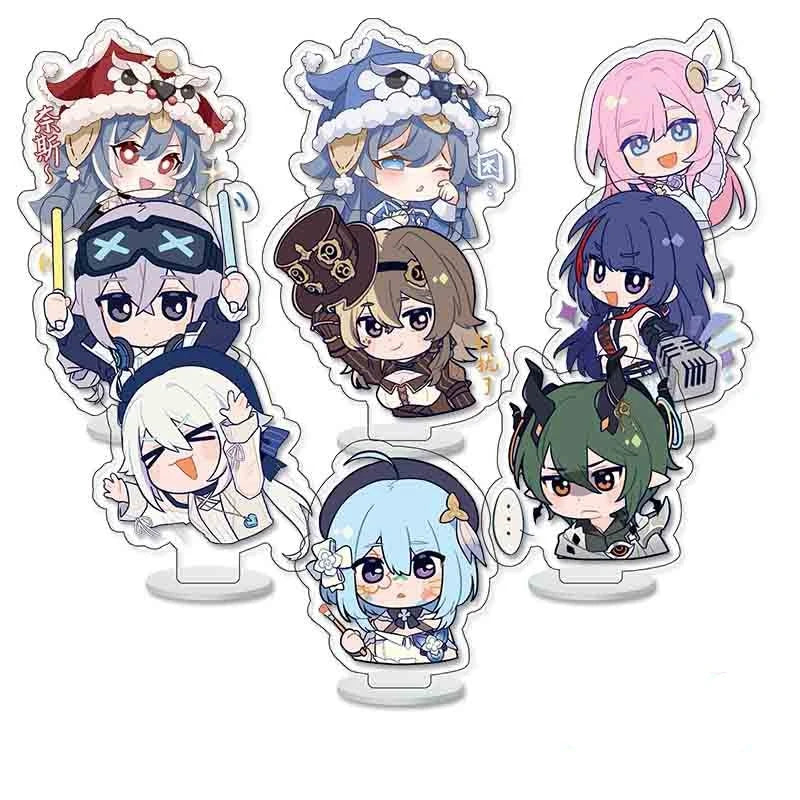 9pcs/Set Grandmaster of Demonic Cultivation Arcylic Stand Cosplay Figure Keyring Jewelry Mo Dao Zu Shi Fuuny Acrylic Key Chain