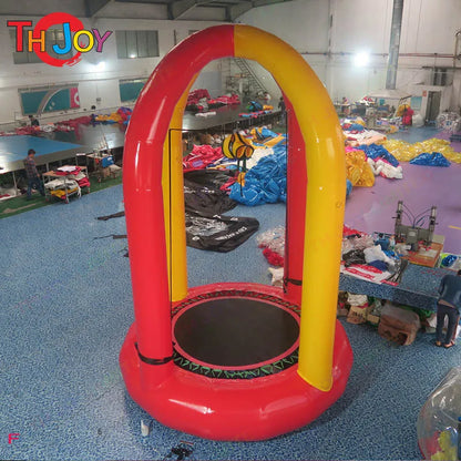 5M Tall Inflatable Bungee Jump Game Airtight Inflatable Bounce Jumping Trampoline For Kids N Adults