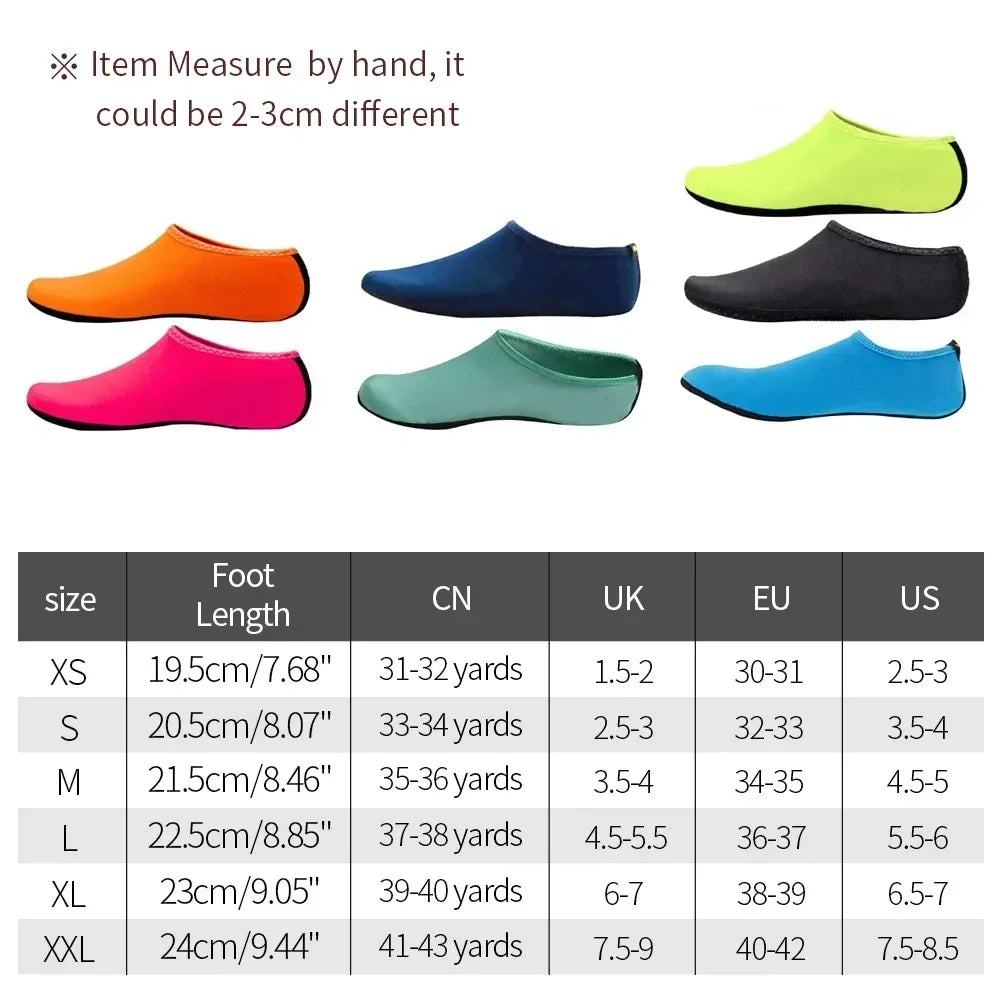 Non-Slip Unisex Water Shoes Swimming Diving Socks Summer Aqua Beach Sandal Flat Shoe Seaside Sneaker Socks Slipper for Men Women