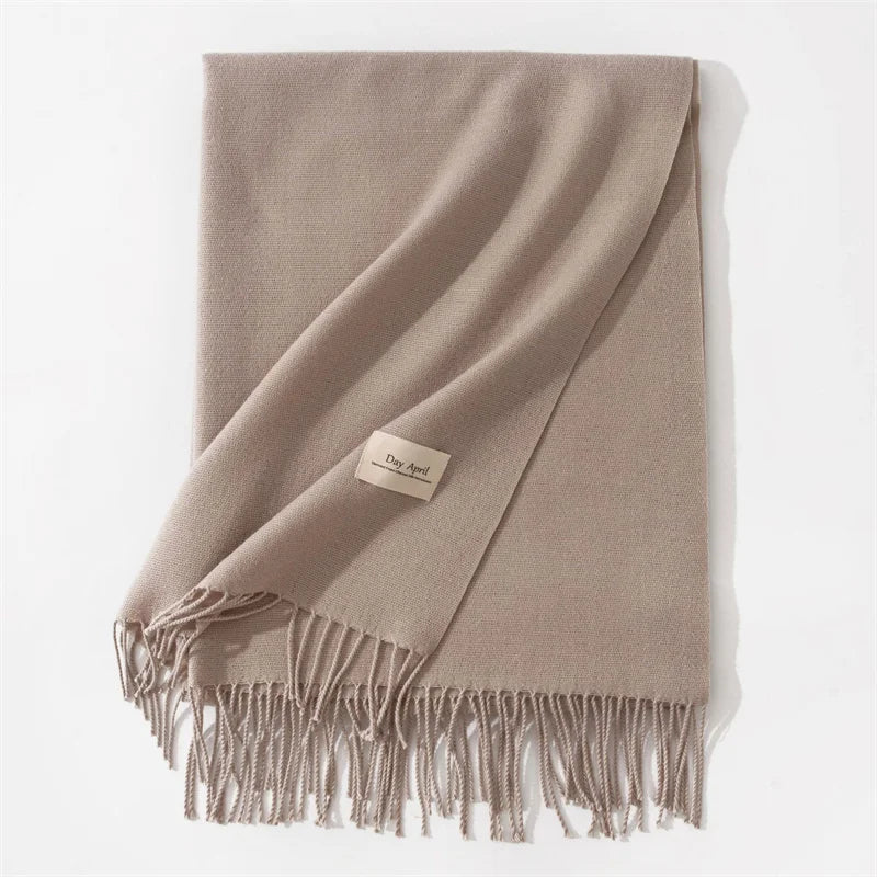 Cashmere Scarves for Women 2024 Winter Shawls Warm Wraps Lady Pashmina Solid Print Blanket Scarf Neck Headband Hijabs Stoles