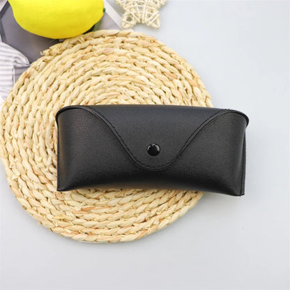 Glasses Box Solid Color High-end Leather Sunglasses Myopia Glasses Pressure Resistant Sunglasses Boxs Glasses Bags