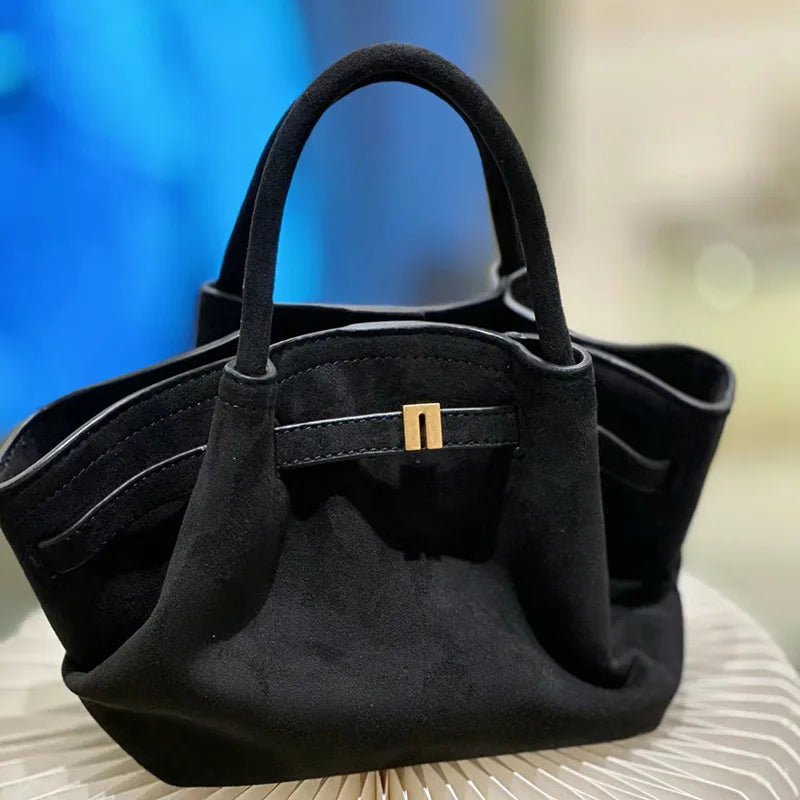 2025 New Suede Leather Underarm Shoulder Bag For Women Fashion Large Capacity Handbag Design Wedding Commuter Crossbody Tote Bag