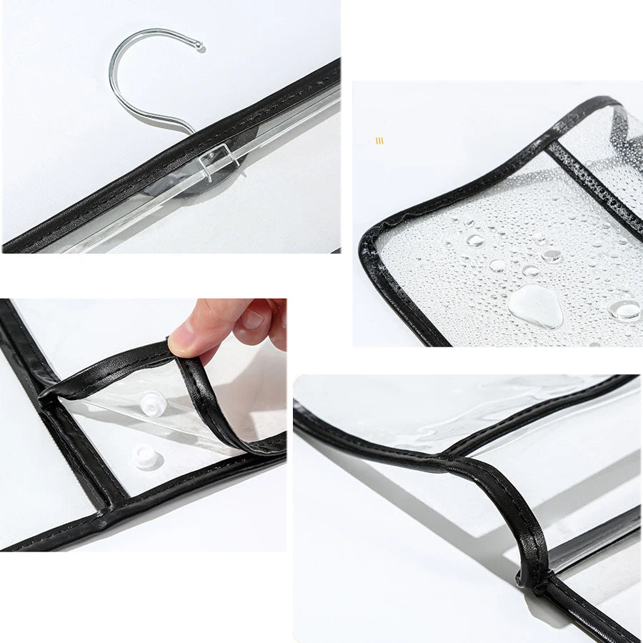 1PCS Transparent Washing Bathroom Waterproof Hanging Bag Storage Bag Student Bathroom Clothes Wall Toys Hanging Bag