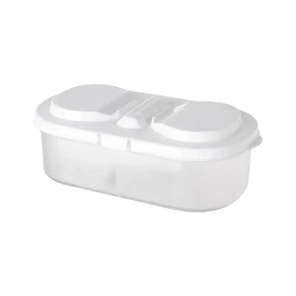 Double Compartment With Lid Food Dried Fruit Sealing Jar Multifunctional Kitchen Refrigerator Plastic Storage Jar