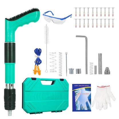 Nail Wall Fastening Tool High-pressure Nail Gun Manual Steel Nail Gun Strength Adjustable with 20 Nails for Home